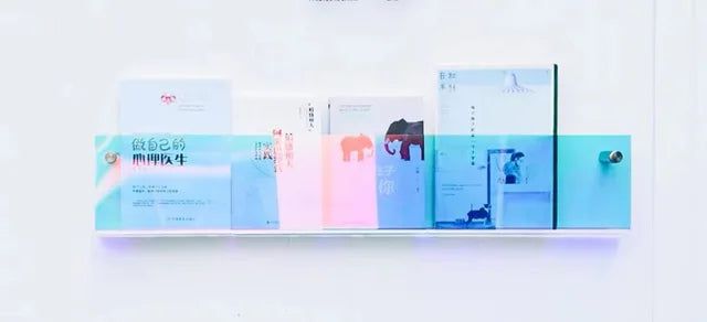 Étagère murale transparente en acrylique pour magazines et livres