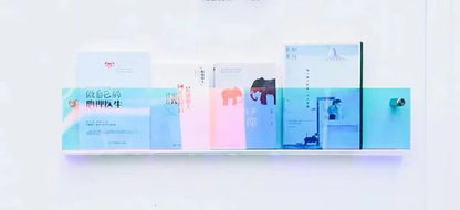 Étagère murale transparente en acrylique pour magazines et livres