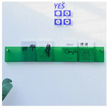 Étagère murale transparente en acrylique pour magazines et livres