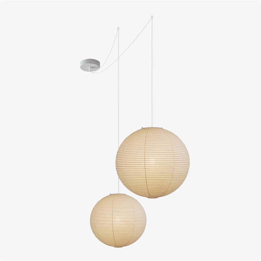 Lampe Suspendue Papier Washi, Style Akari, Ø30–80cm