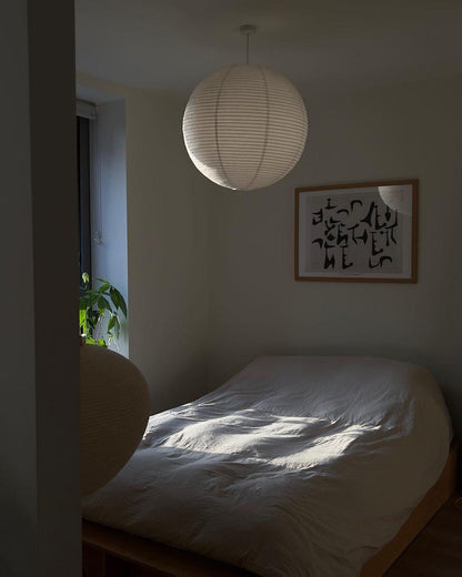 Lampe Suspendue Papier Washi, Style Akari, Ø30–80cm