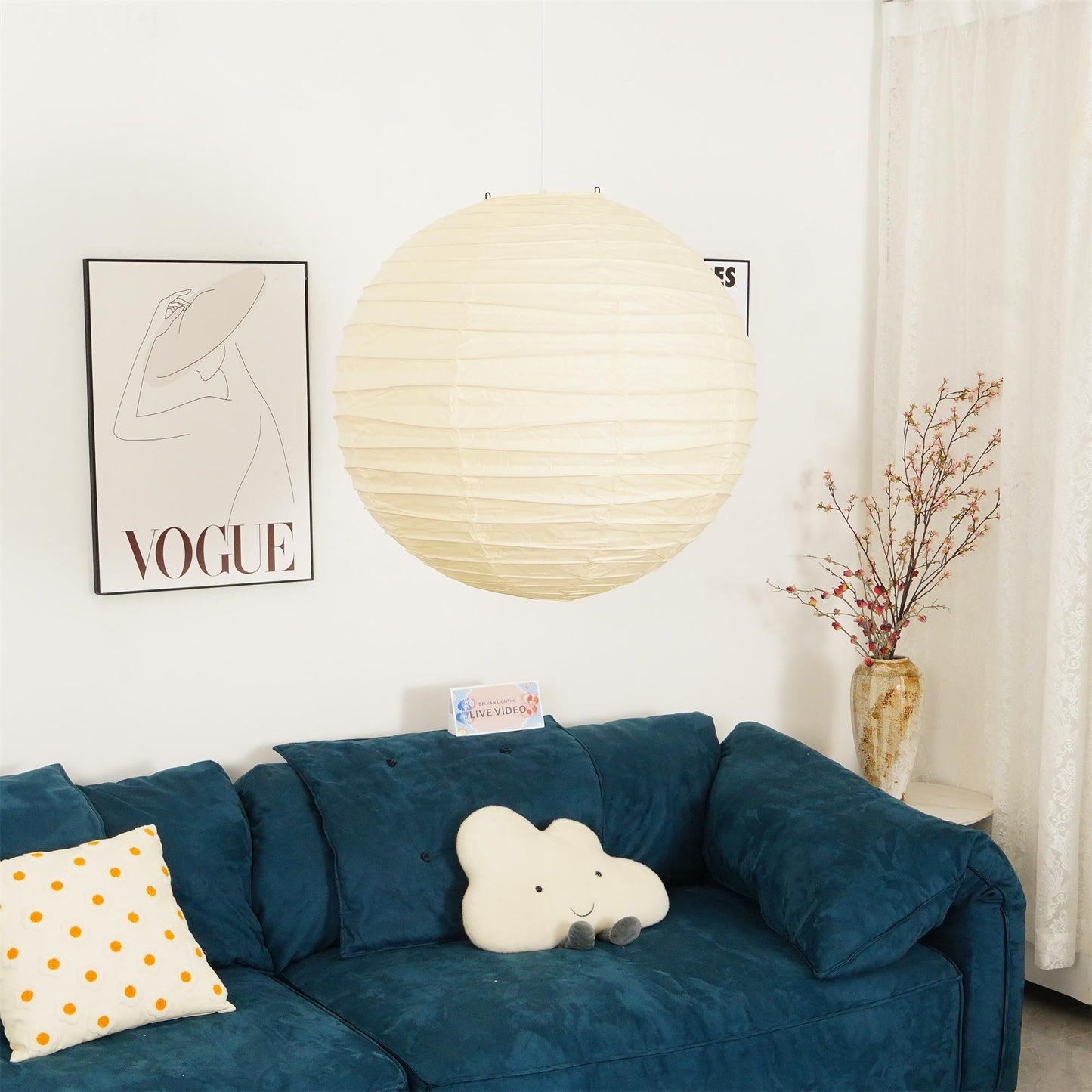Suspension Akari – Lanterne Papier Washi Japonais