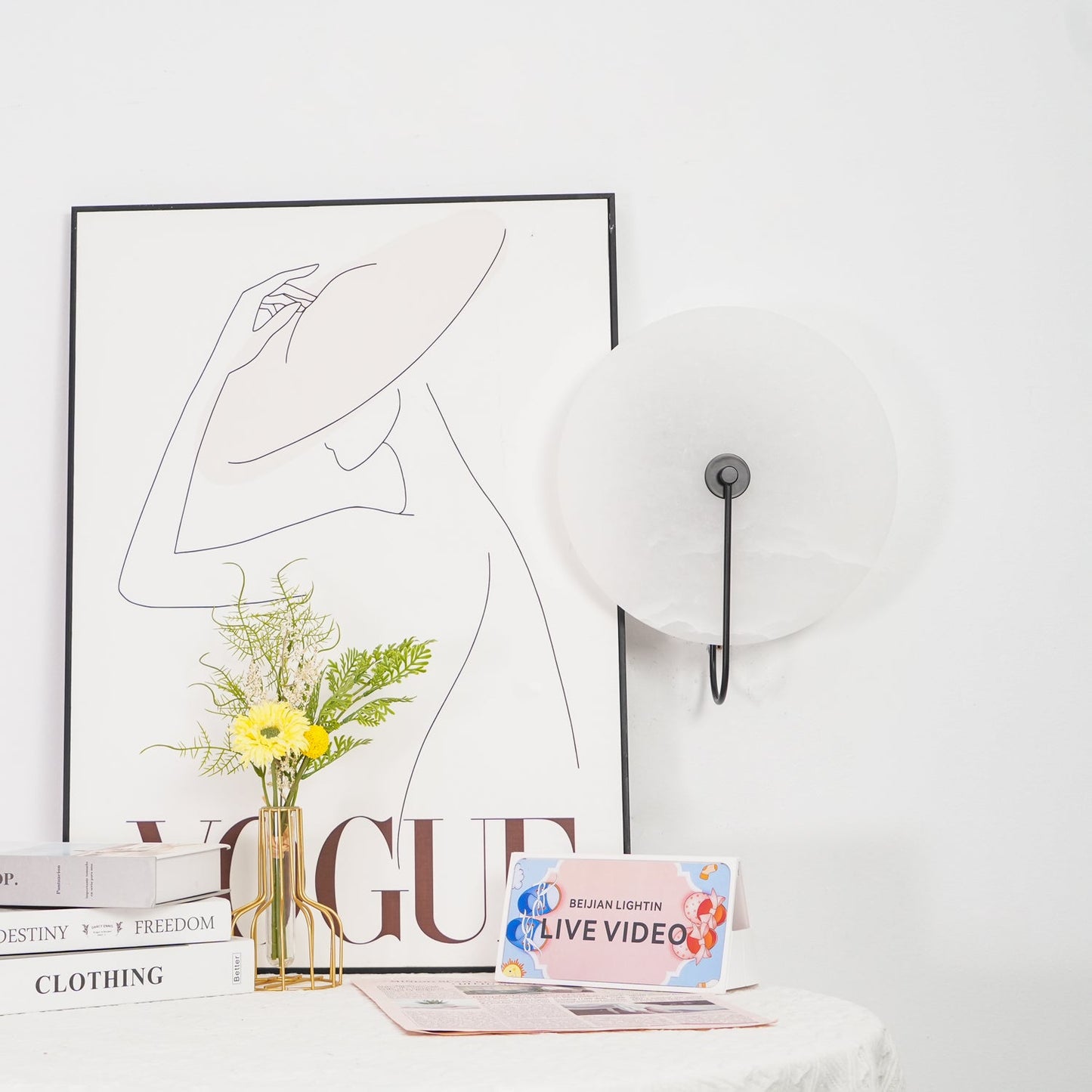 Applique Murale LED en Albâtre – Éclairage Élégant