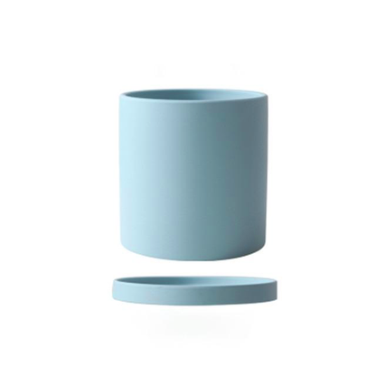 Ensemble de Pots de Fleurs Colorés en Céramique avec Soucoupe – Finition Mate Artisanale
