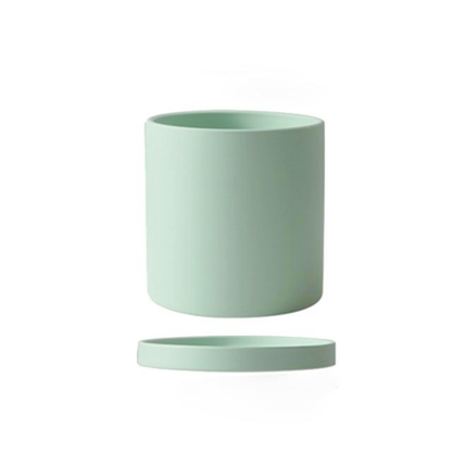 Ensemble de Pots de Fleurs Colorés en Céramique avec Soucoupe – Finition Mate Artisanale