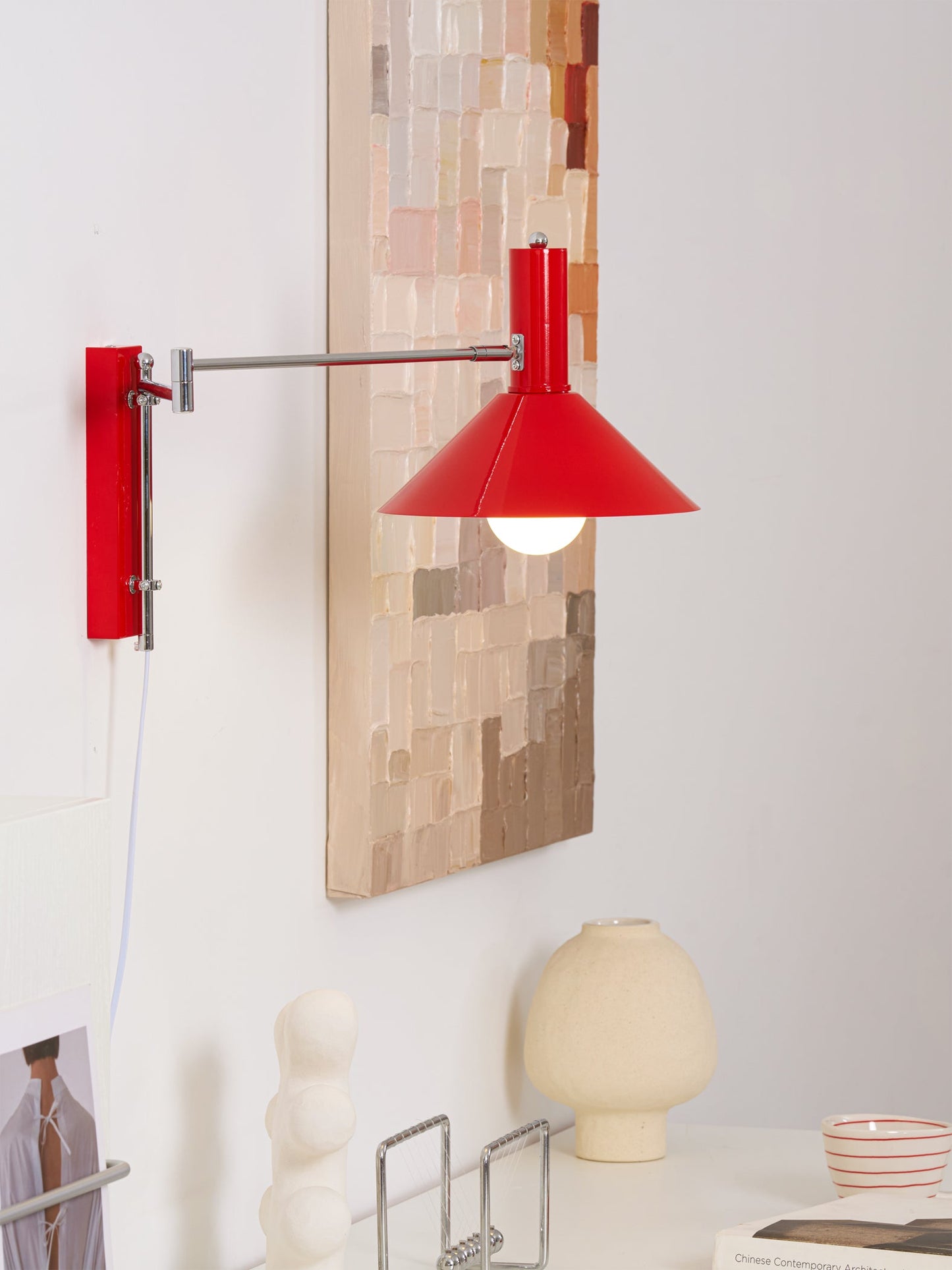 Applique Murale Anvia, Métal Moderne, Bras Réglable