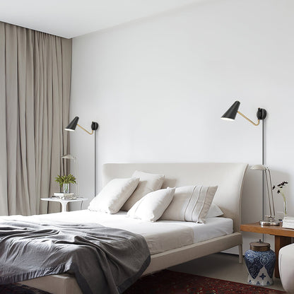 Applique Apex Murale à Brancher, Orientable, Noire ou Blanche