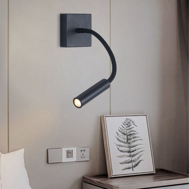 Applique Murale avec Liseuse LED Noire Orientable