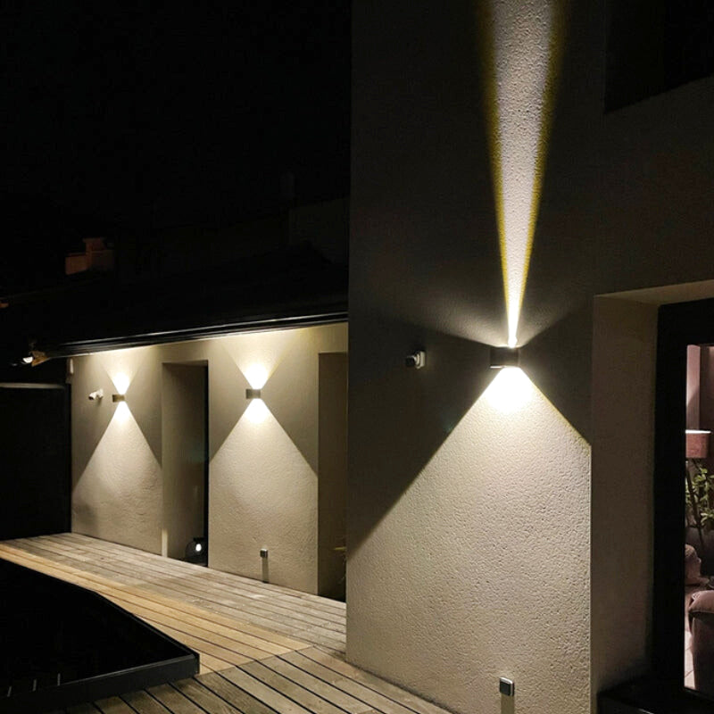 Applique Murale Extérieure LED Cube Noir IP65