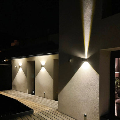 Applique Murale Extérieure LED Cube Noir IP65