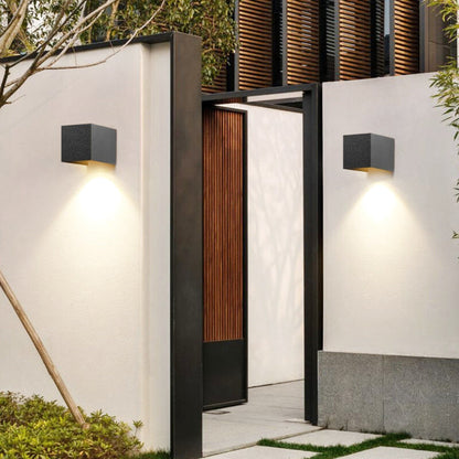 Applique Murale Extérieure LED Cube Noir IP65