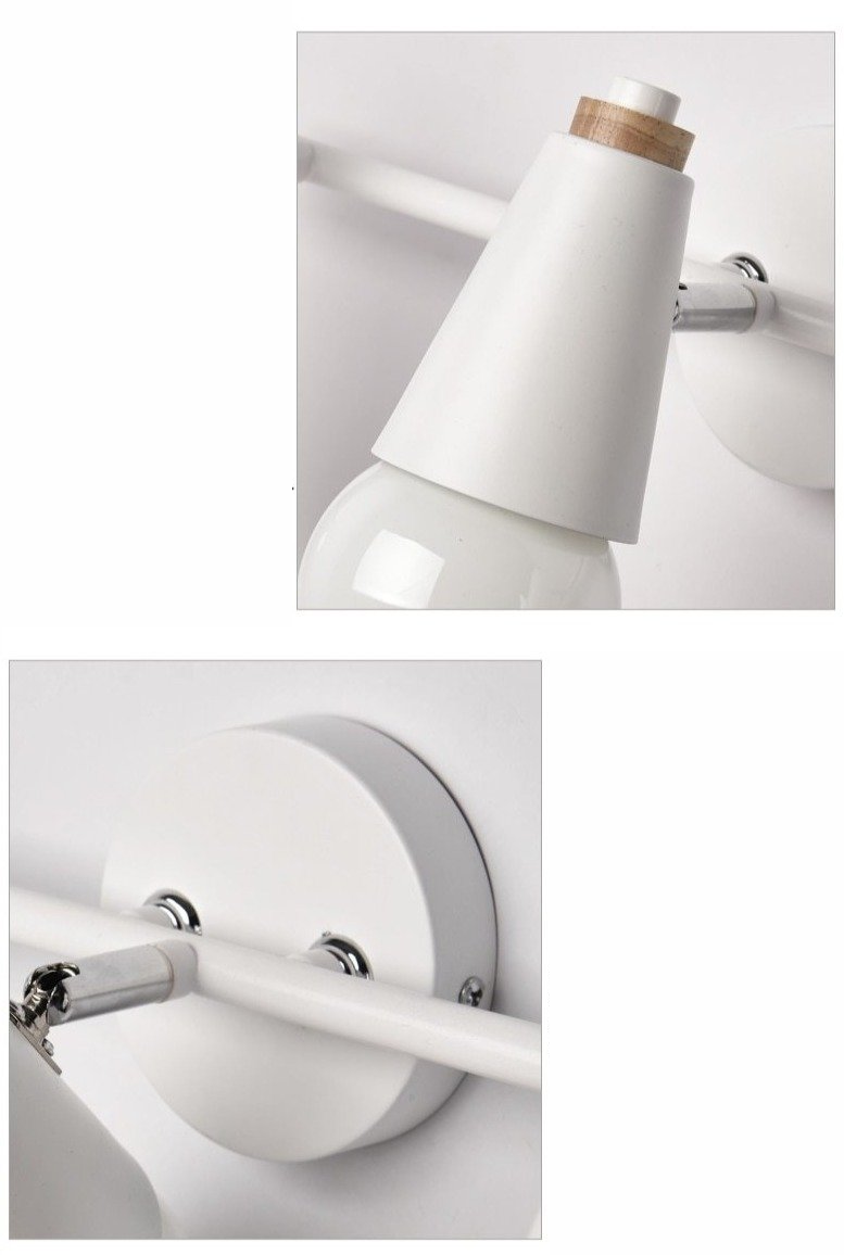 Applique Murale LED Ari – Métal & Bois, 2/3 Têtes