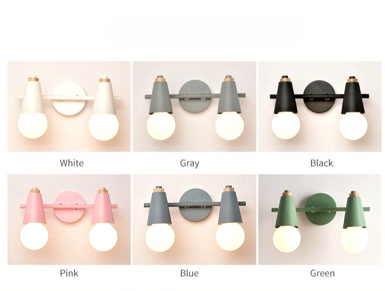 Applique Murale LED Ari – Métal & Bois, 2/3 Têtes