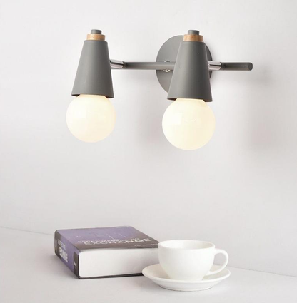 Applique Murale LED Ari – Métal & Bois, 2/3 Têtes