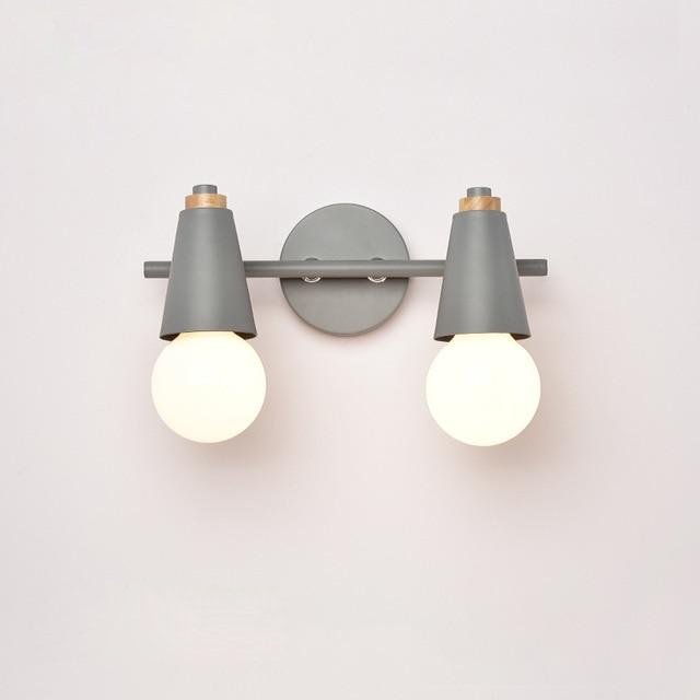 Applique Murale LED Ari – Métal & Bois, 2/3 Têtes