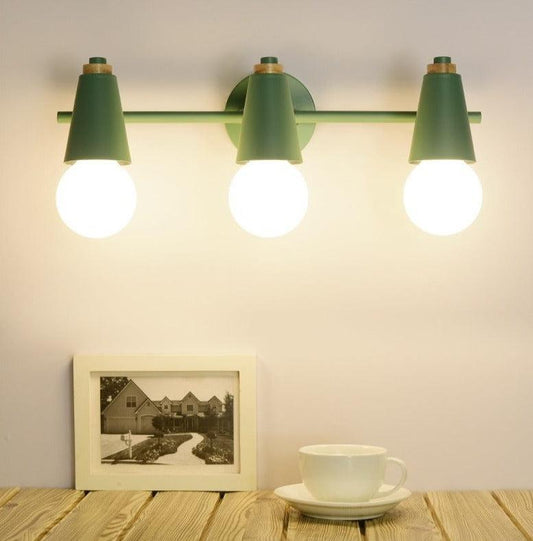 Applique Murale LED Ari – Métal & Bois, 2/3 Têtes