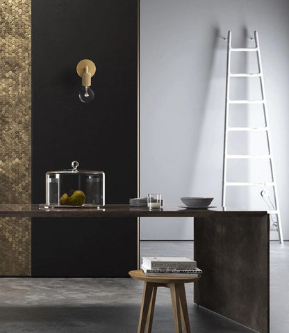 Applique Murale en Laiton Rétro Armé – Élégance Industrielle et Raffinée