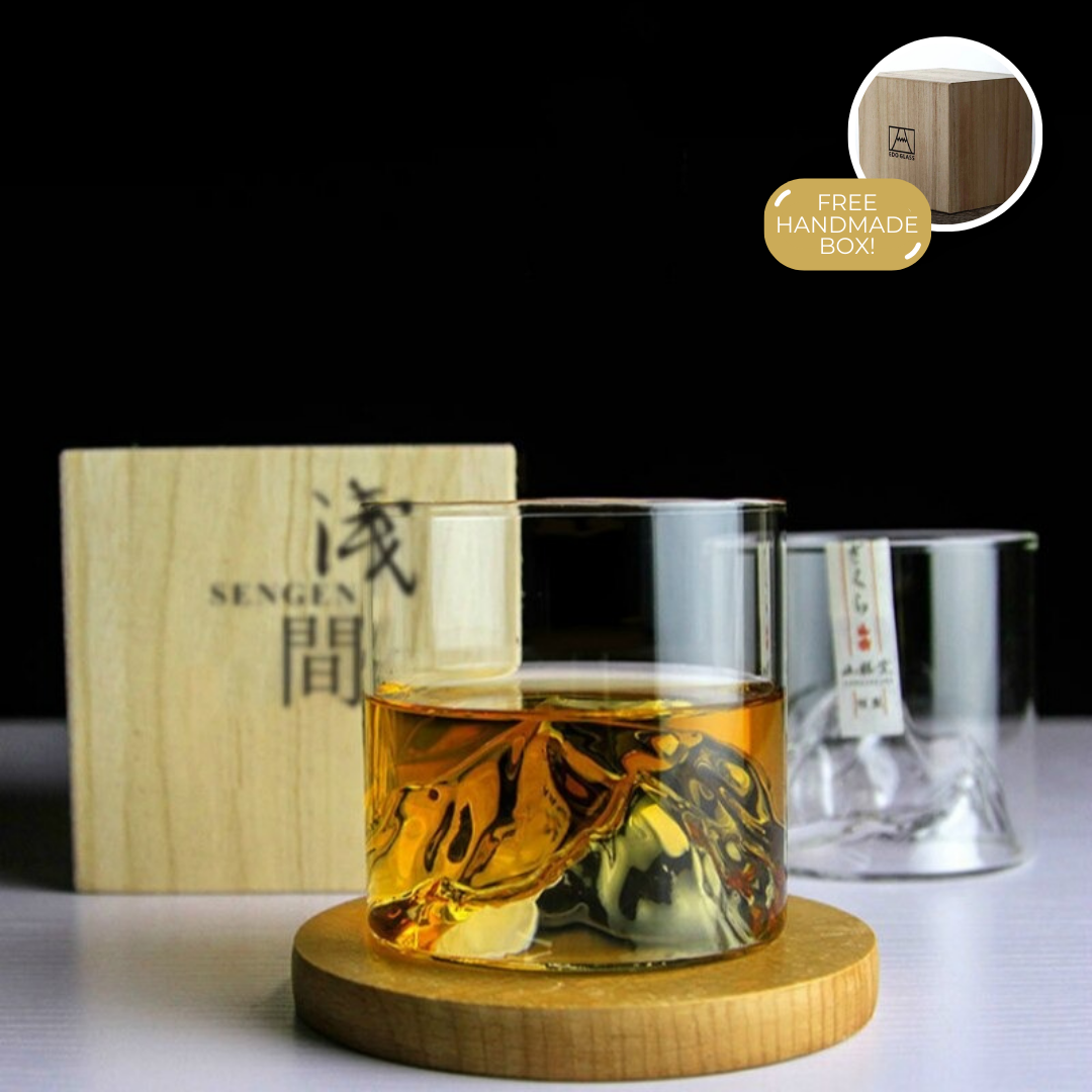 Verre à Whiskey Japonais | Design Exclusif pour les Amateurs de Whiskey | Parfait pour Whiskey, Bourbon & Cocktails