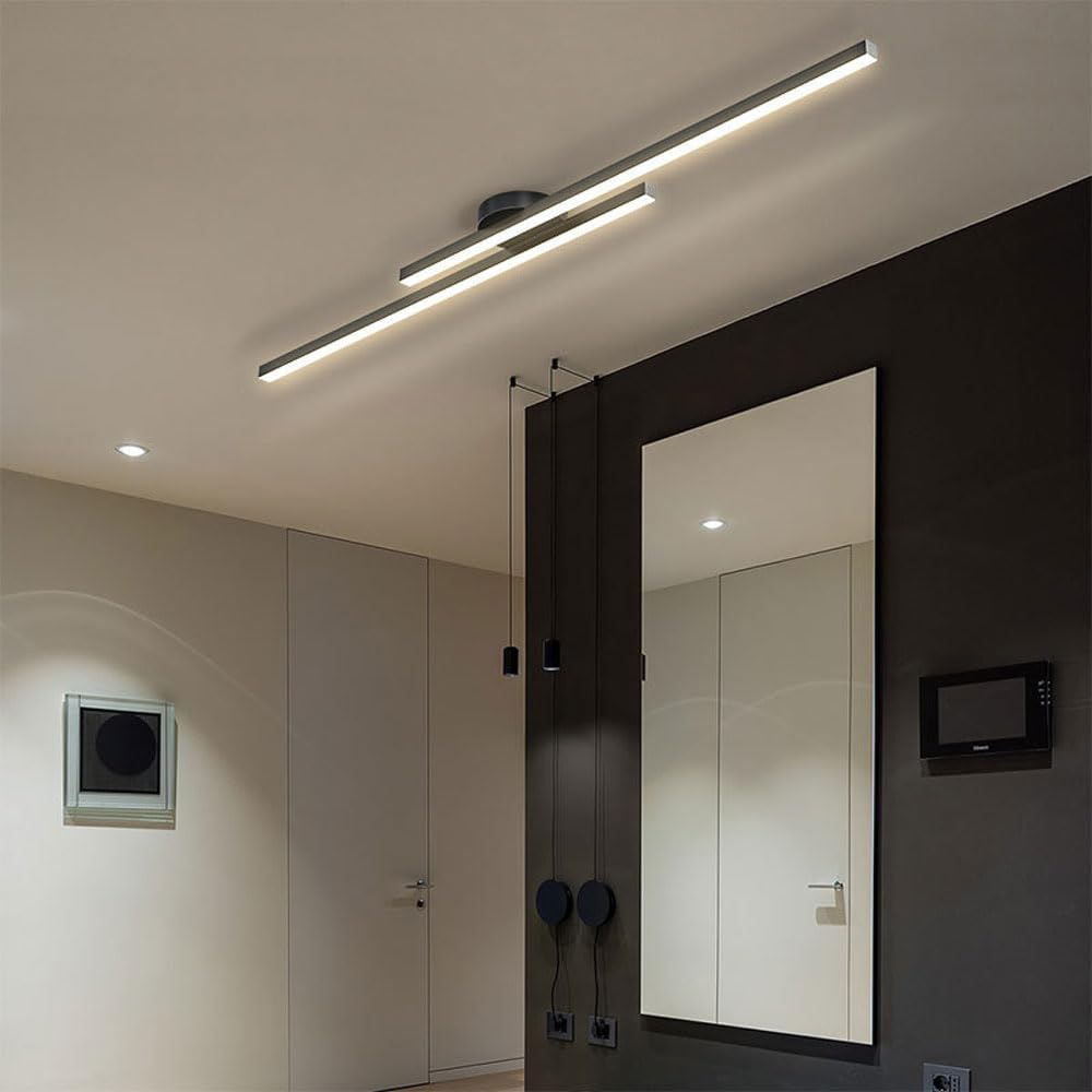 Plafonnier LED Moderne Aluminium Barre Semi-Encastré