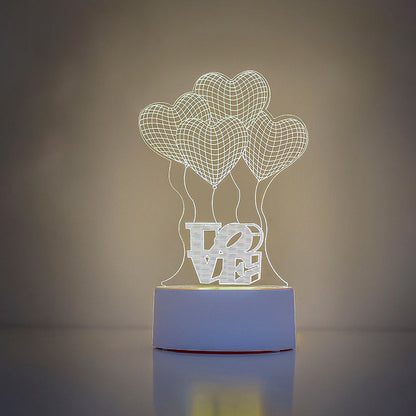 Lampe LED Acrylique Design Rectangulaire USB Blanche