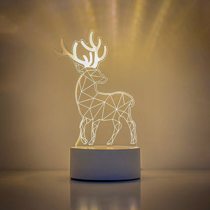 Lampe LED Acrylique Design Rectangulaire USB Blanche