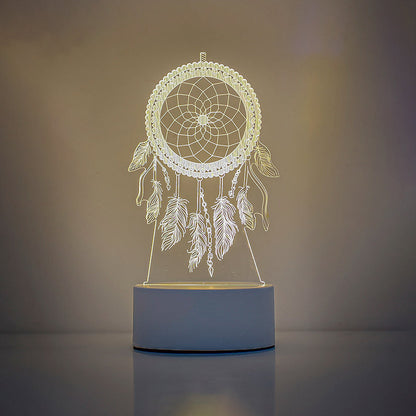 Lampe LED Acrylique Design Rectangulaire USB Blanche
