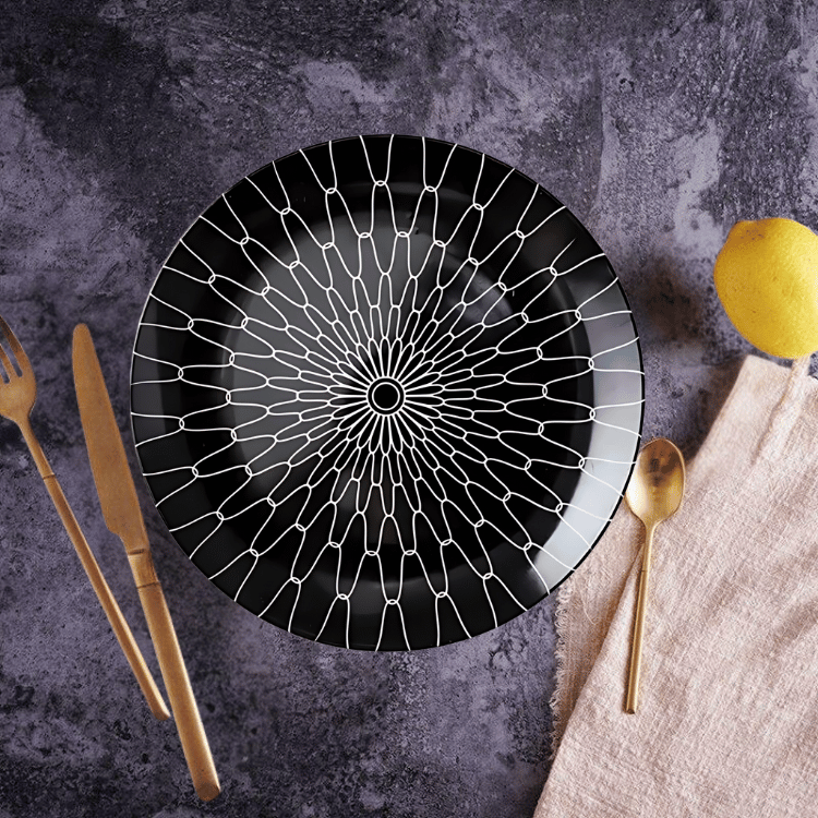 Collection d'assiettes Zaphire – Élégance artistique en porcelaine fine