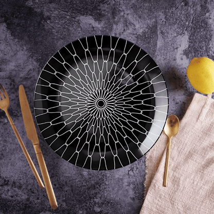 Collection d'assiettes Zaphire – Élégance artistique en porcelaine fine