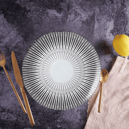 Collection d'assiettes Zaphire – Élégance artistique en porcelaine fine