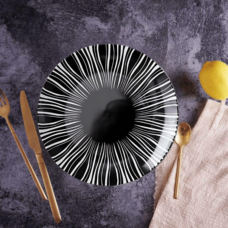 Collection d'assiettes Zaphire – Élégance artistique en porcelaine fine