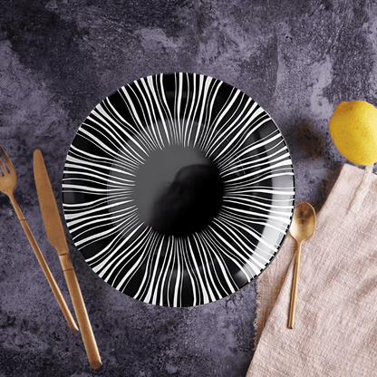 Collection d'assiettes Zaphire – Élégance artistique en porcelaine fine