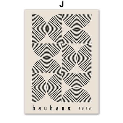 Impressions sur Toile Modernes – Style Minimaliste Inspiré du Bauhaus