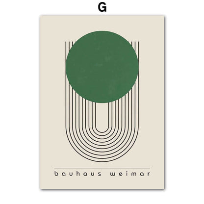 Impressions sur Toile Modernes – Style Minimaliste Inspiré du Bauhaus