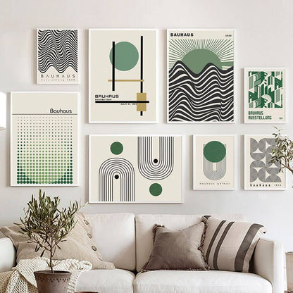 Impressions sur Toile Modernes – Style Minimaliste Inspiré du Bauhaus
