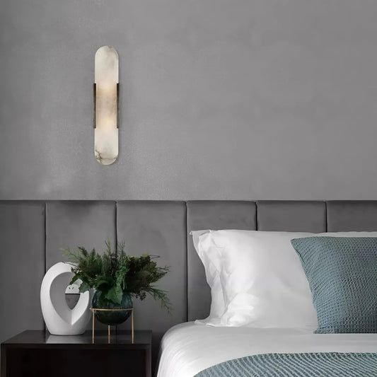 MarbleLight – Applique Murale Élégante en Marbre pour Chevet ou Salon