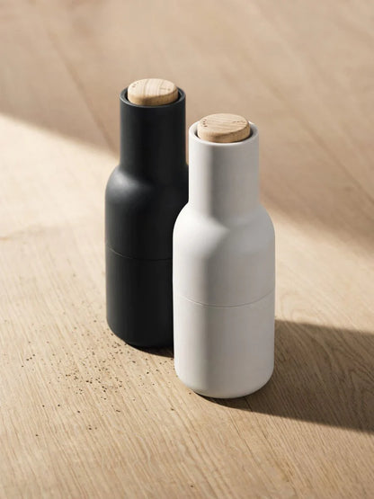 Moulin à Épices en Forme de Bouteille – Set de 2 pour Sel et Poivre avec Mécanisme Céramique
