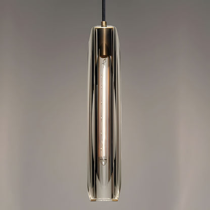 Suspension Moderne Verre K9 Laiton Fumé ou Clair