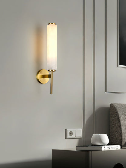 Applique Murale Brindisi – Laiton & Albâtre Cylindrique