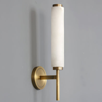 Applique Murale Brindisi – Laiton & Albâtre Cylindrique