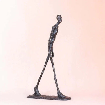 Statue Marcheur en Bronze – Reproduction Artistique Élégante de l’Homme Marchant
