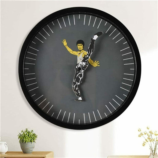 Horloge murale Bruce Lee Kung Fu – Design Yedwo