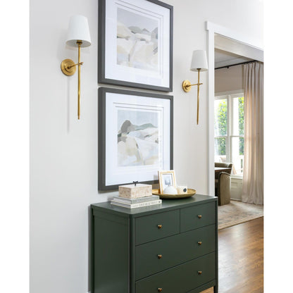 Applique Murale Bryant – Laiton & Abat-Jour en Lin