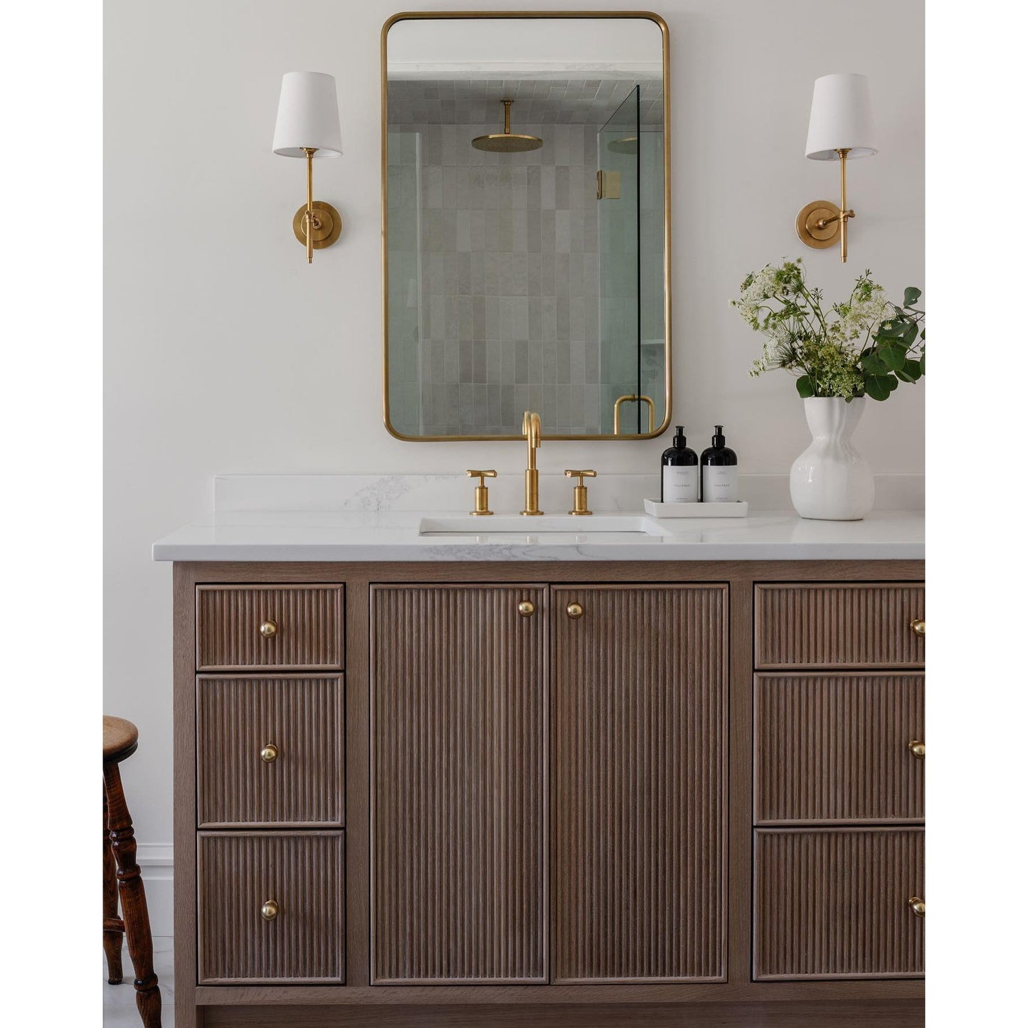 Applique Murale Bryant – Laiton & Abat-Jour en Lin