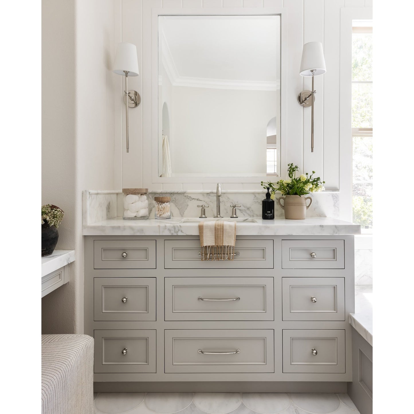 Applique Murale Bryant – Laiton & Abat-Jour en Lin