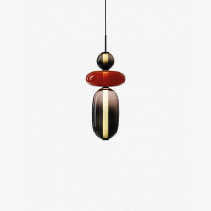 Suspension Moderne en Verre Confit – Élégance Colorée et Design Contemporain