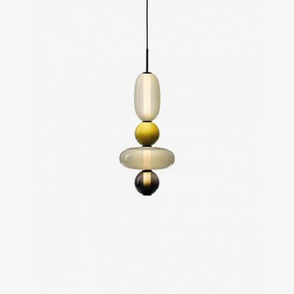 Suspension Moderne en Verre Confit – Élégance Colorée et Design Contemporain