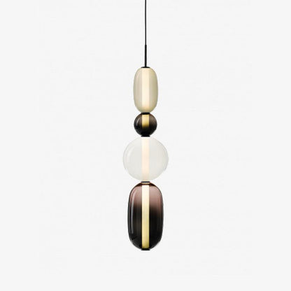 Suspension Moderne en Verre Confit – Élégance Colorée et Design Contemporain