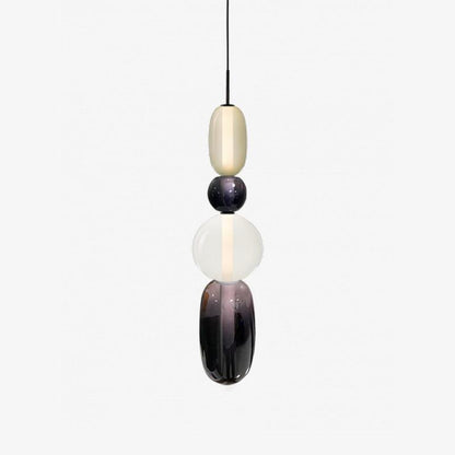 Suspension Moderne en Verre Confit – Élégance Colorée et Design Contemporain