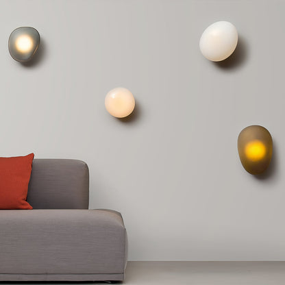 Applique Murale en Verre Soufflé – Style Pierre Sculptée