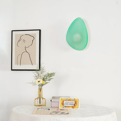 Applique Murale en Verre Soufflé – Style Pierre Sculptée